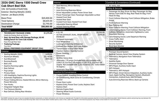 New 2026 GMC Sierra 1500 Denali w/ Technology Package AWD/4WD image 25