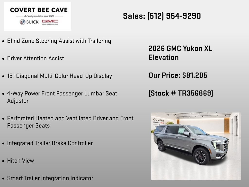 New 2026 GMC Yukon XL Elevation w/ Elevation Premium Package AWD/4WD image 37