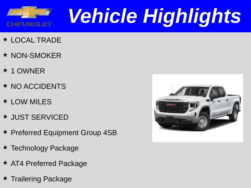 Used 2023 GMC Sierra 1500 AT4 w/ Technology Package AWD/4WD image 2