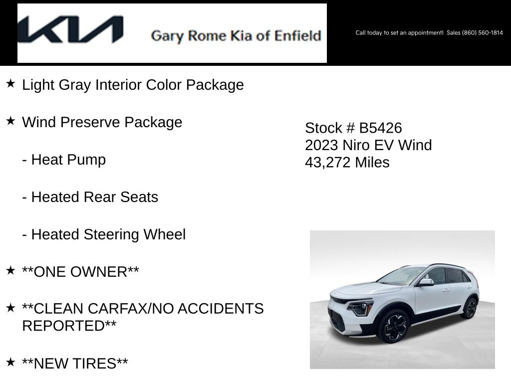 Certified 2023 Kia Niro Wind w/ Wind Preserve Package FWD image 7