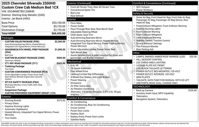 Used 2025 Chevrolet Silverado 2500 Custom w/ Custom Value Package AWD/4WD image 7