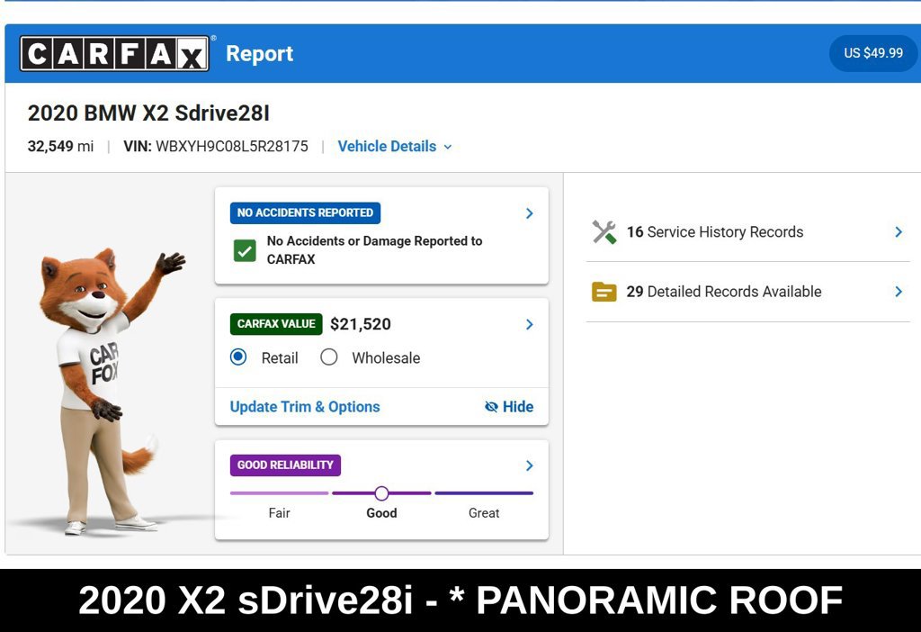 Used 2020 BMW X2 sDrive28i w/ Convenience Package FWD image 9