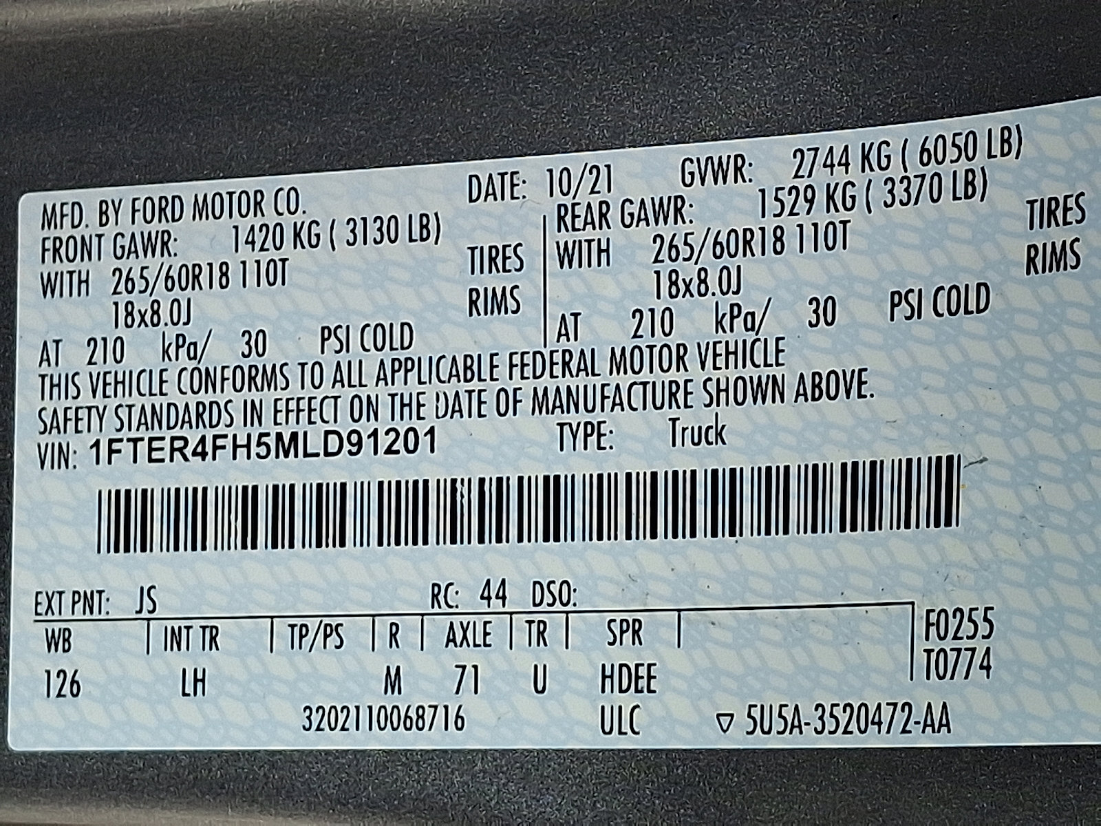 Certified 2021 Ford Ranger XLT w/ Equipment Group 301A Mid image 26