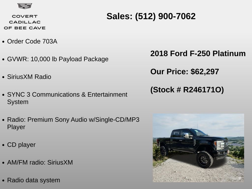 Used 2018 Ford F250 Platinum w/ Platinum Ultimate Package AWD/4WD image 6