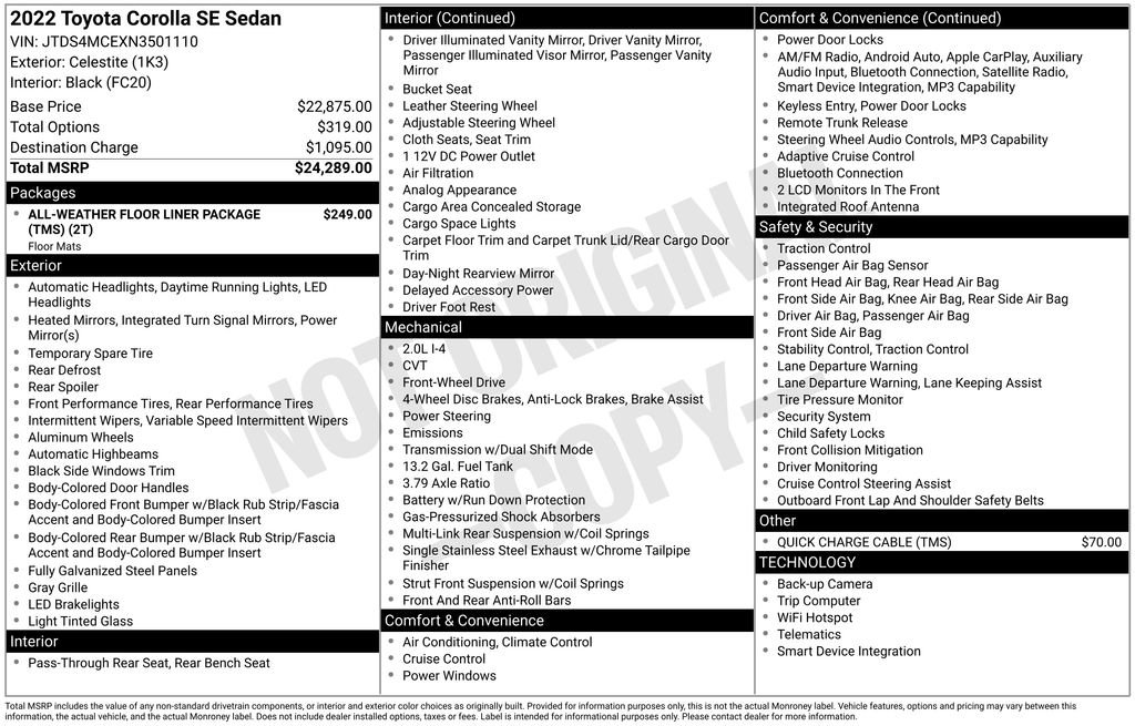 Used 2022 Toyota Corolla SE FWD image 6