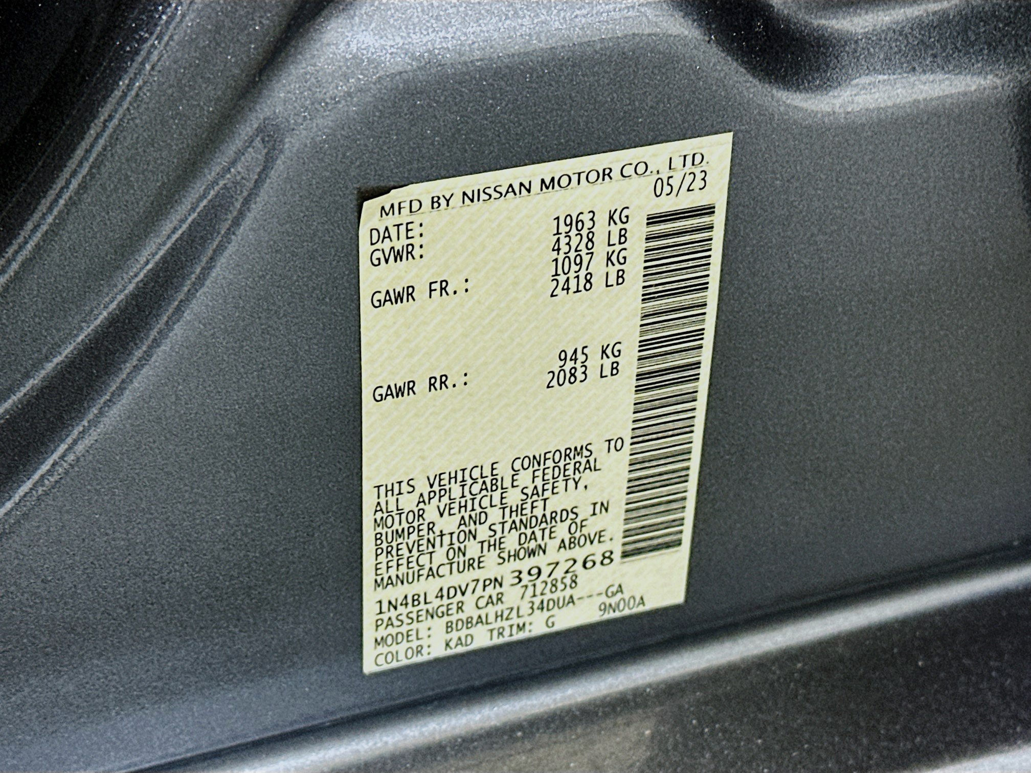 Used 2023 Nissan Altima 2.5 SV FWD image 12