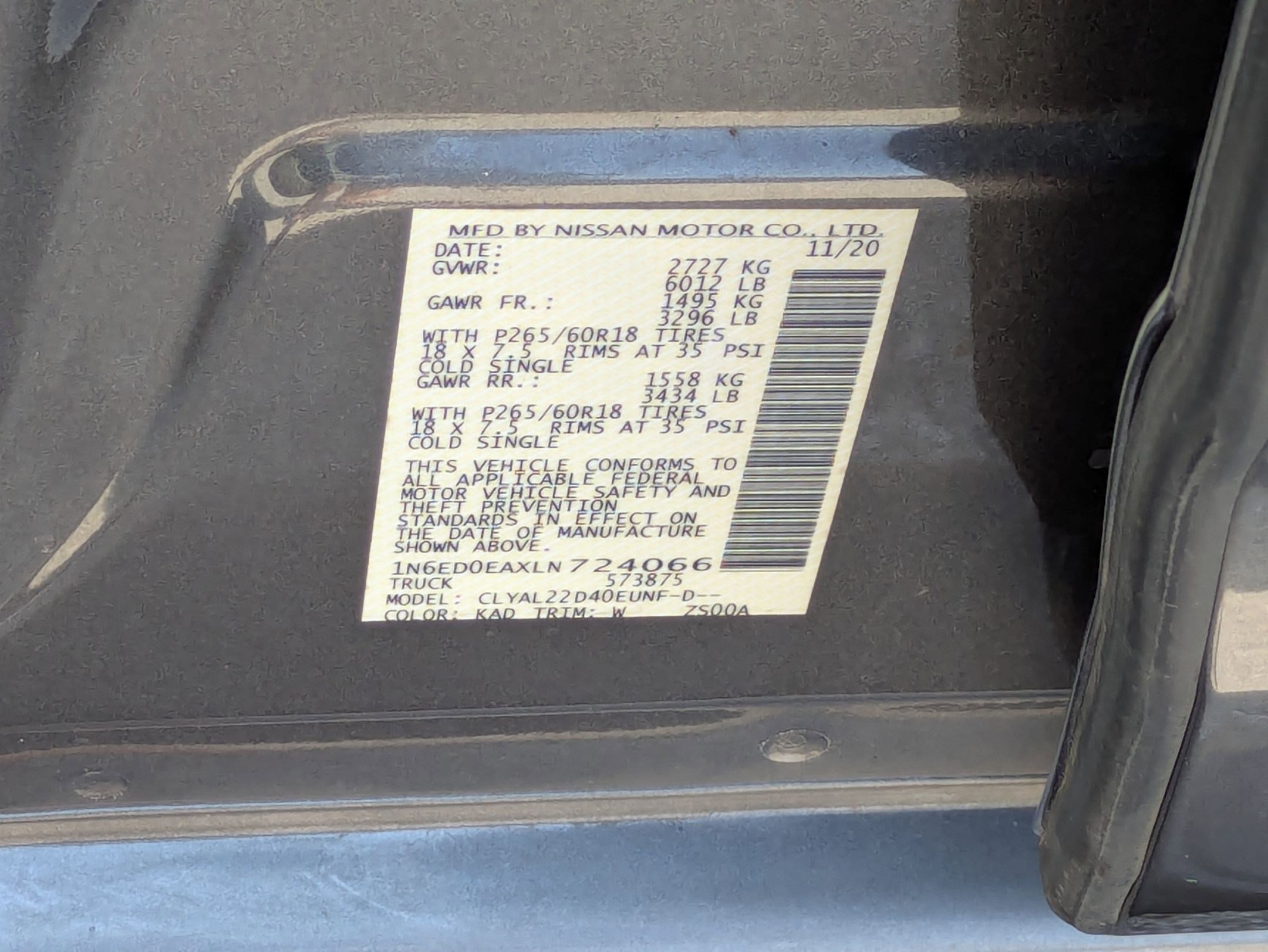 Certified 2020 Nissan Frontier SV w/ Midnight Edition Floor Mats RWD image 39