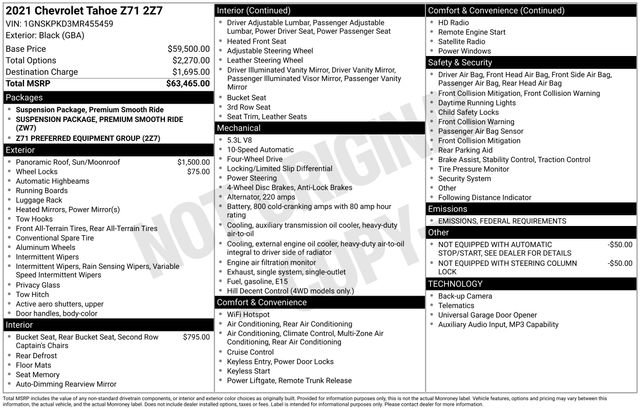 Used 2021 Chevrolet Tahoe Z71 image 41