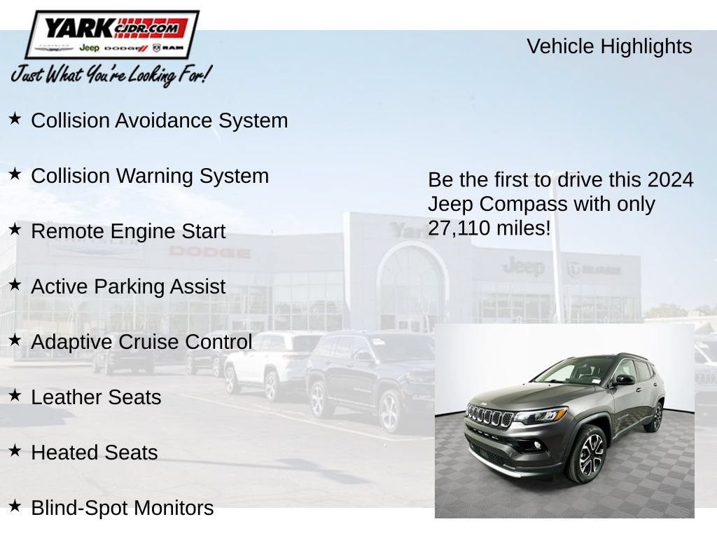 Certified 2024 Jeep Compass Limited AWD/4WD image 12