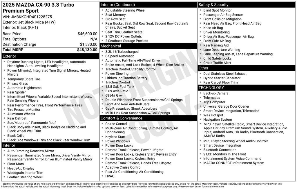 Certified 2025 MAZDA CX-90 3.3 Turbo w/ Premium Sport Pkg AWD/4WD image 41