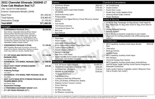 Used 2022 Chevrolet Silverado 3500 LT w/ Convenience Package AWD/4WD image 2