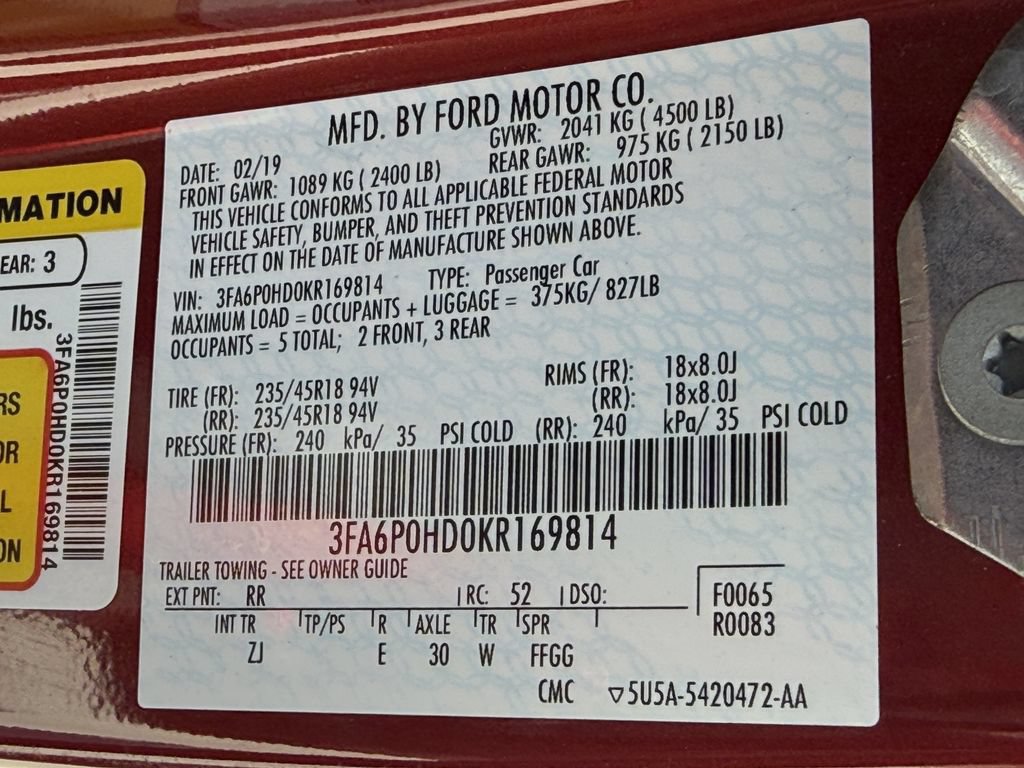 Used 2019 Ford Fusion SE w/ Equipment Group 151A FWD image 28