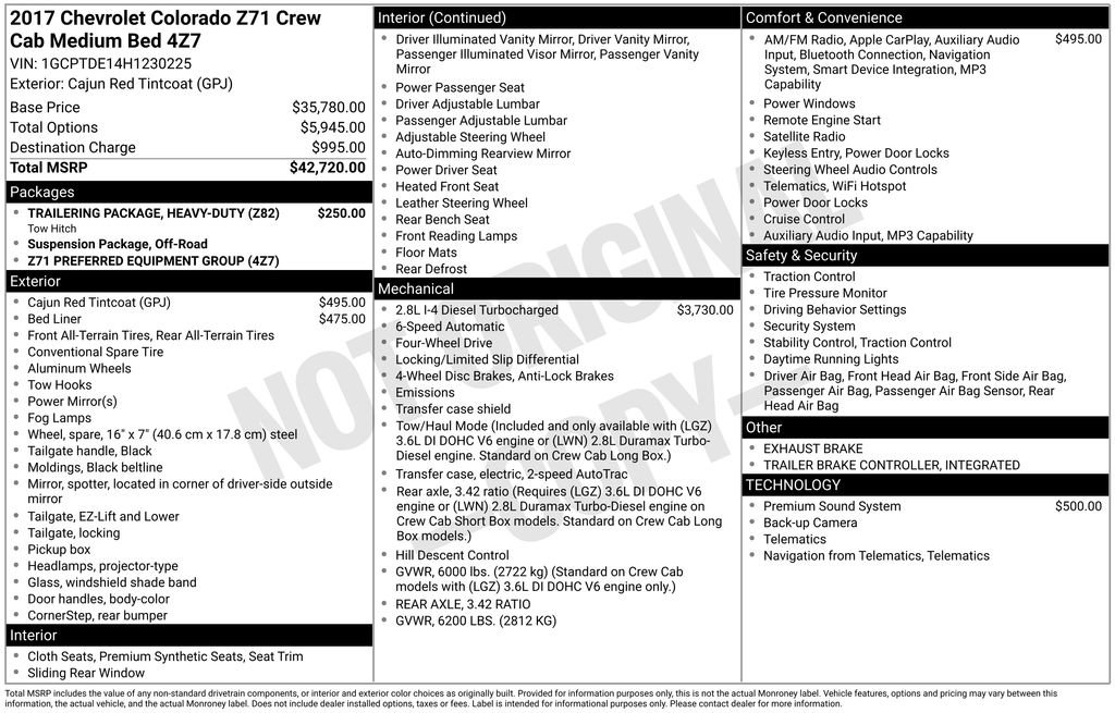 Used 2017 Chevrolet Colorado Z71 AWD/4WD image 34