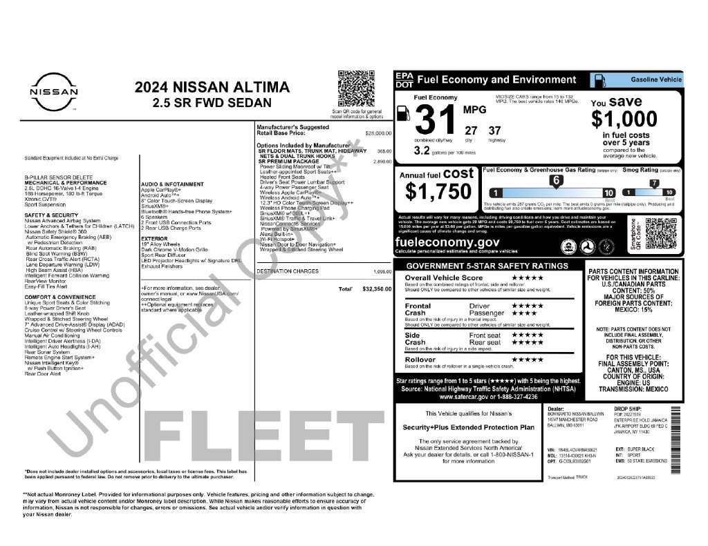 Used 2024 Nissan Altima 2.5 SR w/ SR Premium Package FWD image 28
