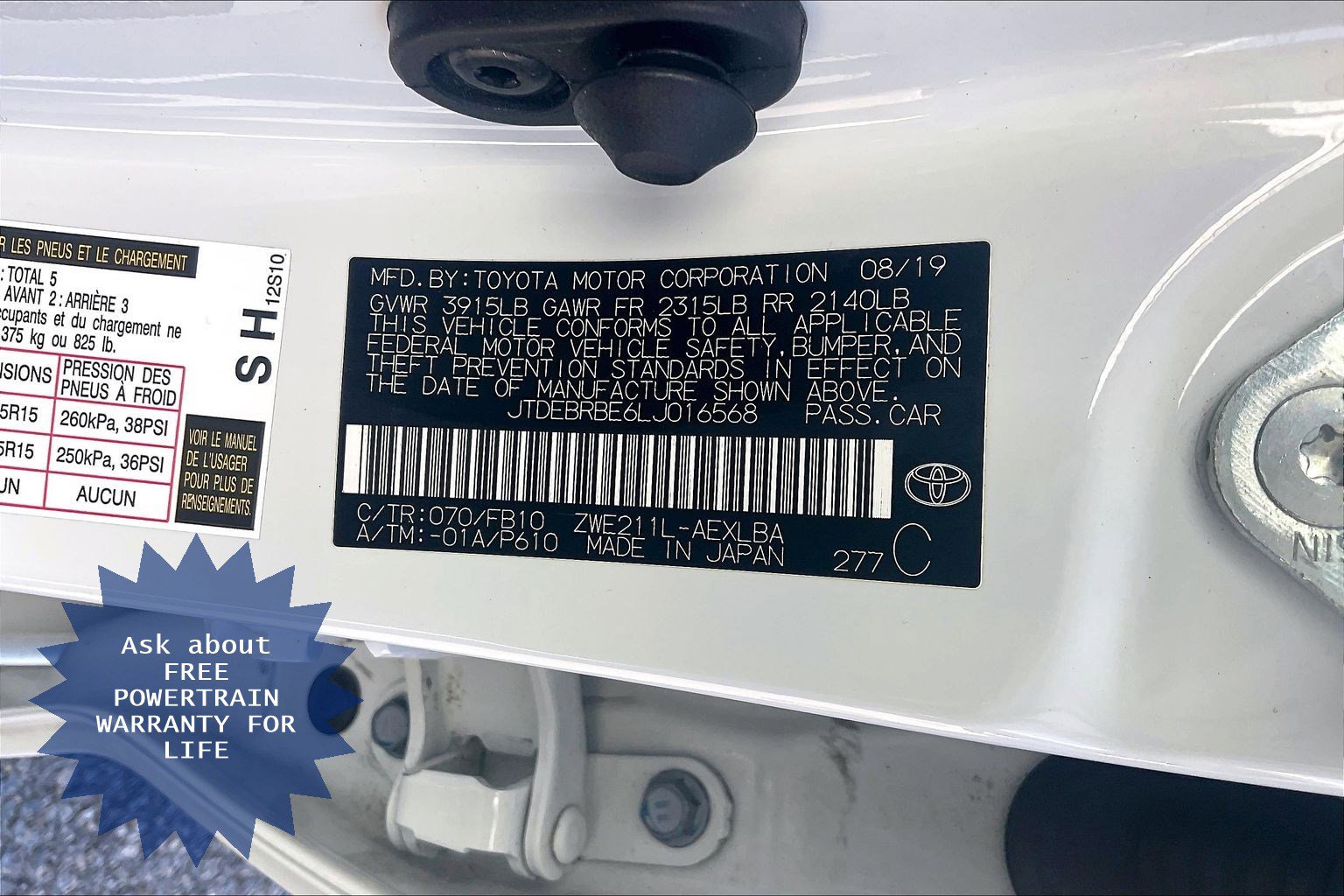 Used 2020 Toyota Corolla LE w/ Carpet Mat Package (TMS) FWD image 36