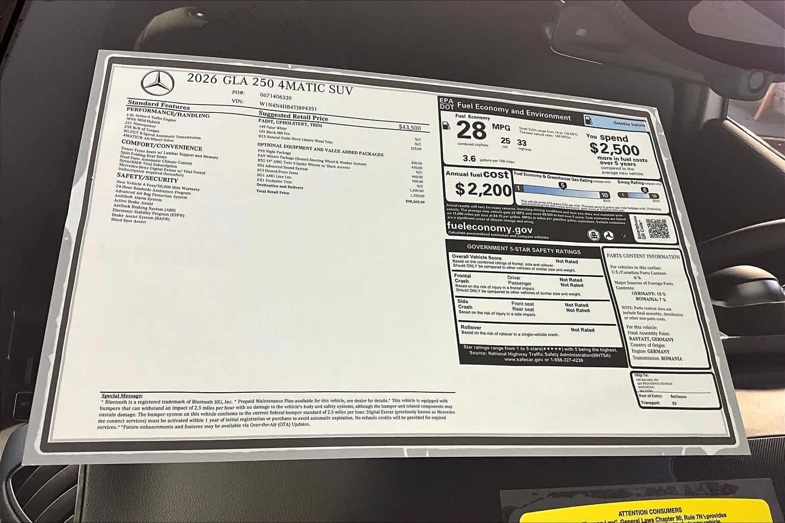 New 2026 Mercedes-Benz GLA 250 4MATIC image 18