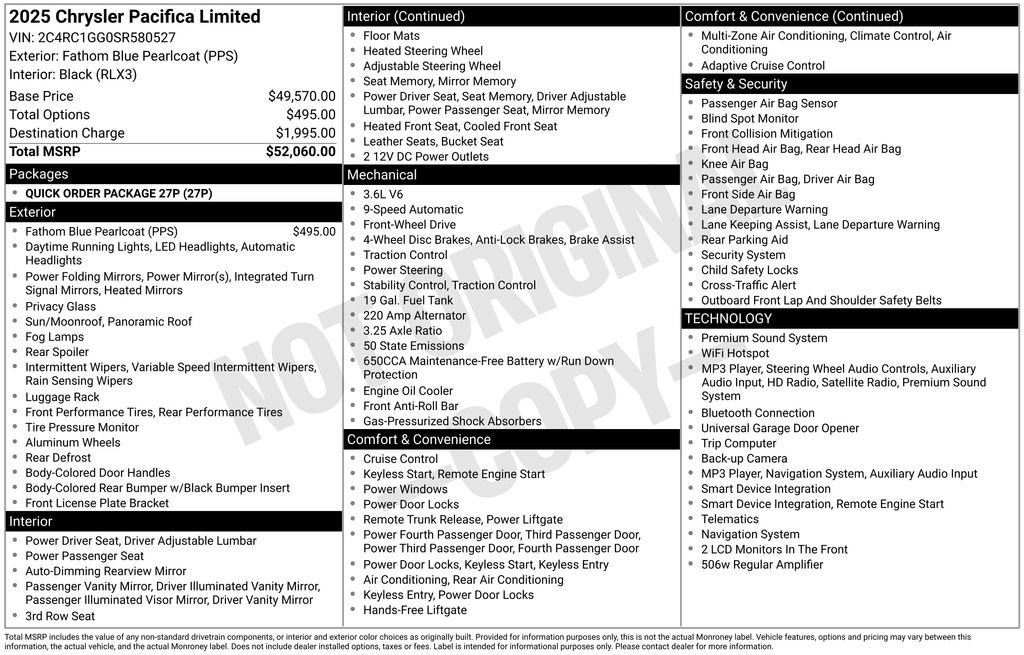 Used 2025 Chrysler Pacifica Limited FWD image 12
