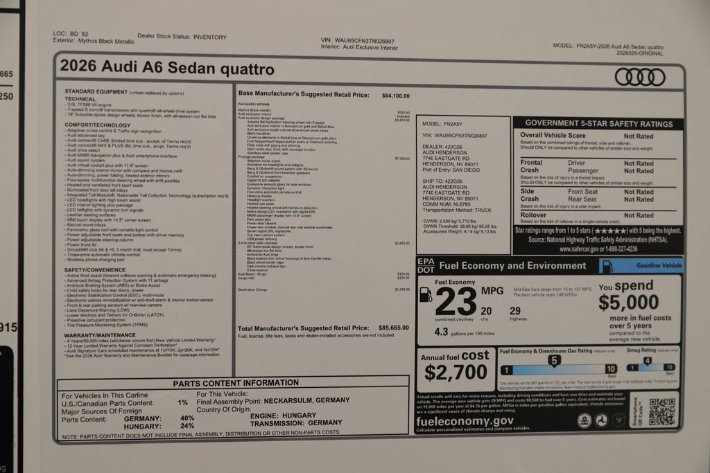 New 2026 Audi A6 3.0 image 32