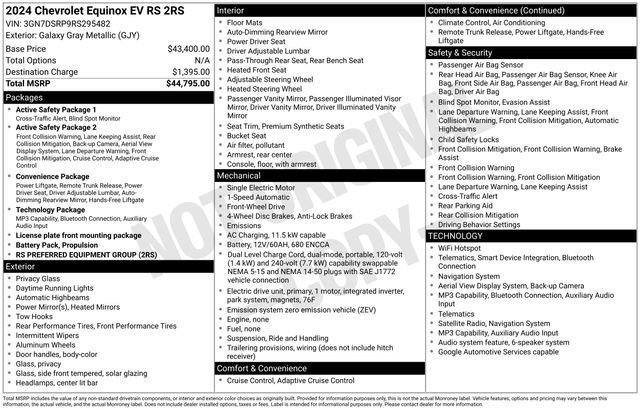 Used 2024 Chevrolet Equinox EV RS FWD image 30