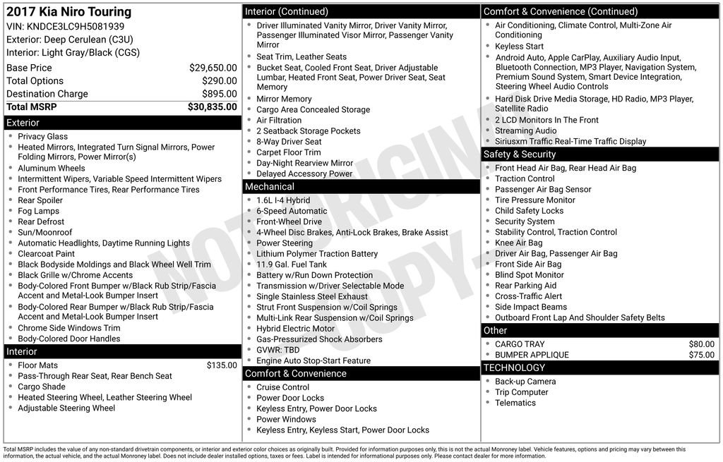 Used 2017 Kia Niro Touring image 48