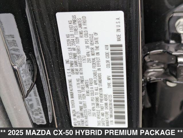 New 2025 MAZDA CX-50 AWD 2.5 Hybrid w/ Weather Package image 15