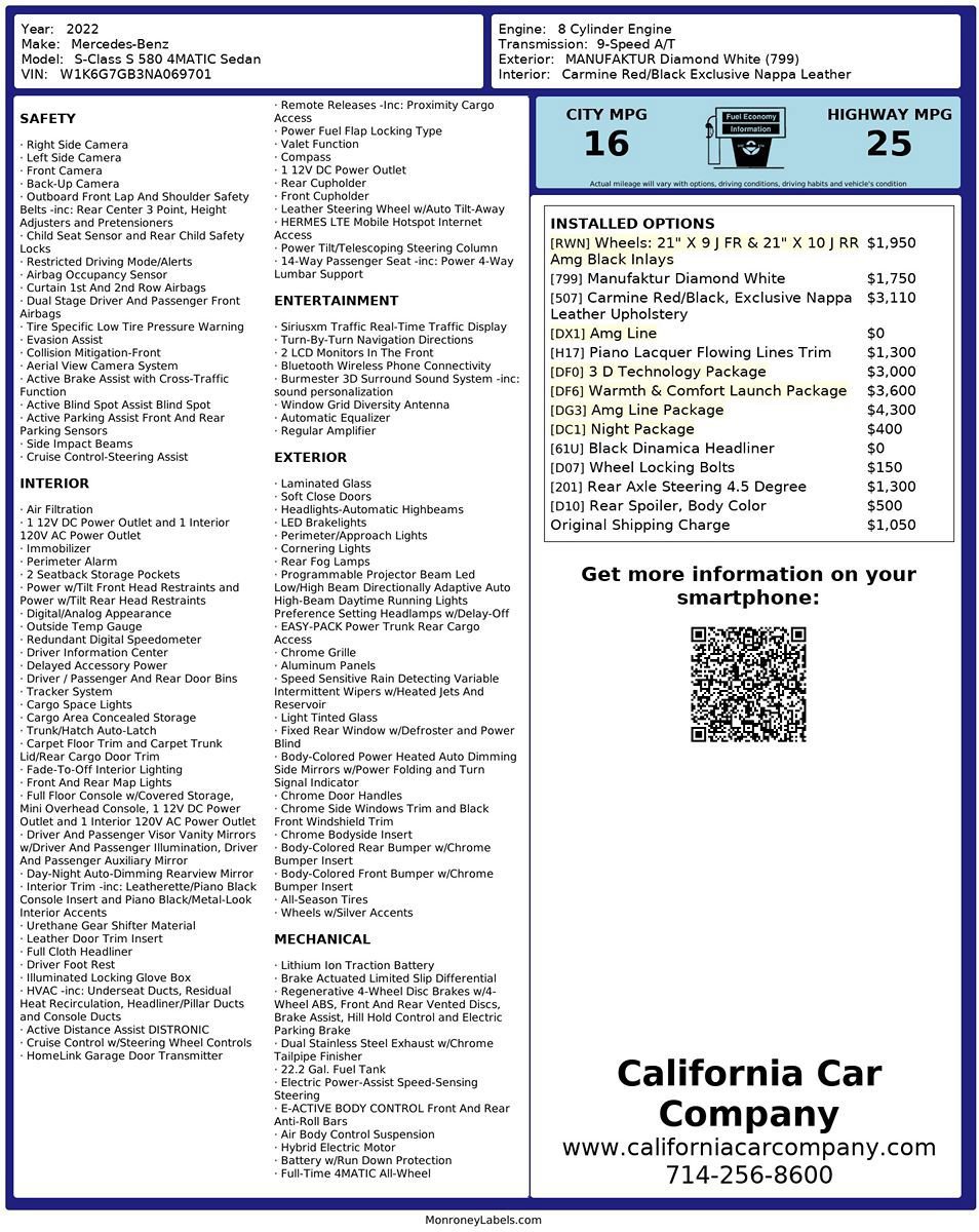 Used 2022 Mercedes-Benz S 580 4MATIC Sedan image 34
