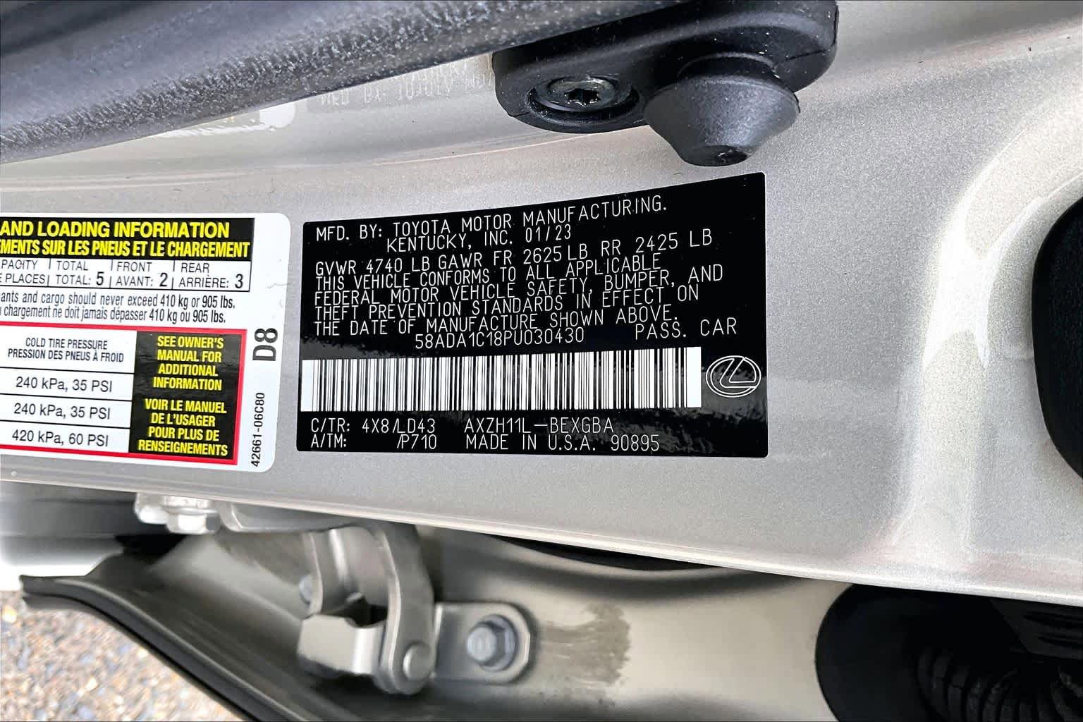 Used 2023 Lexus ES 300h w/ Premium Package FWD image 36