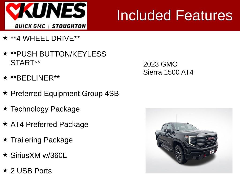 Used 2023 GMC Sierra 1500 AT4 w/ Technology Package image 3