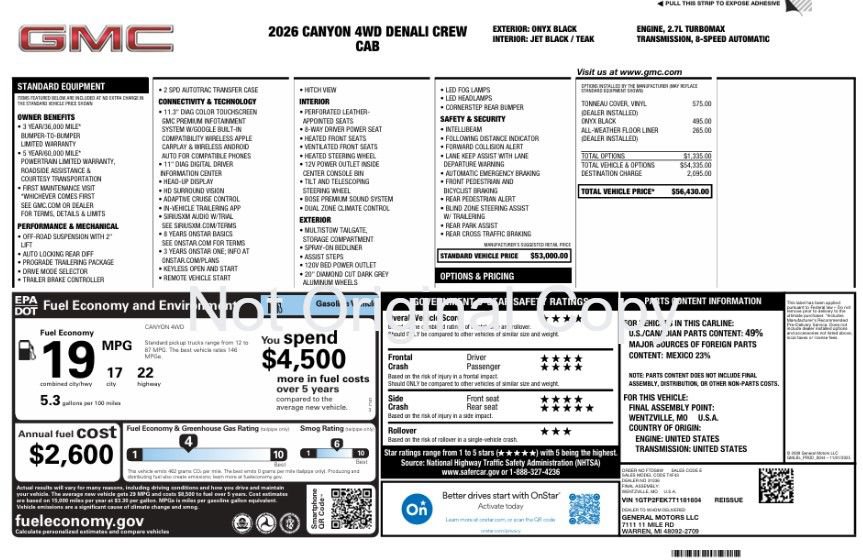 Used 2026 GMC Canyon Denali AWD/4WD image 9