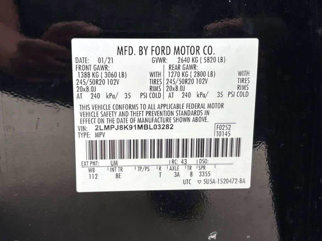 Used 2021 Lincoln Nautilus Reserve w/ Equipment Group 201A image 35