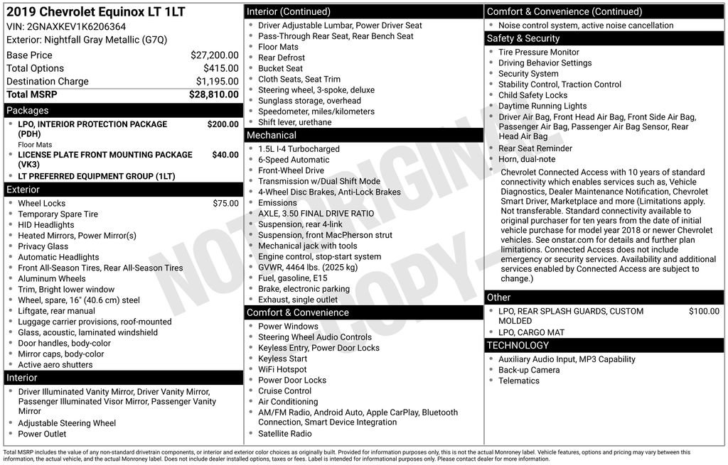 Used 2019 Chevrolet Equinox LT FWD image 30