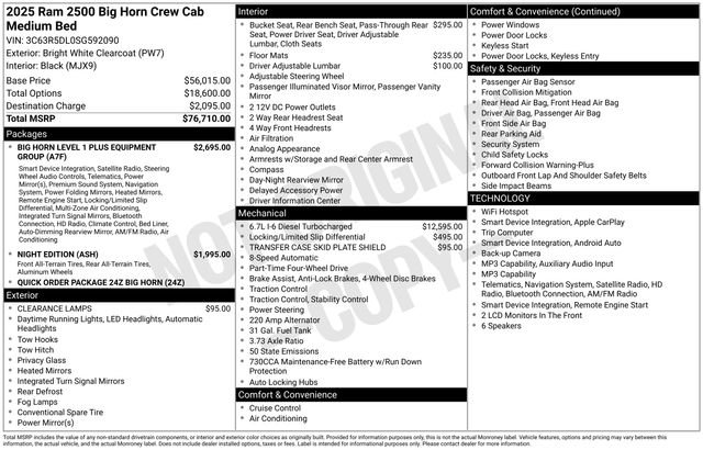 Used 2025 RAM 2500 Big Horn AWD/4WD image 2