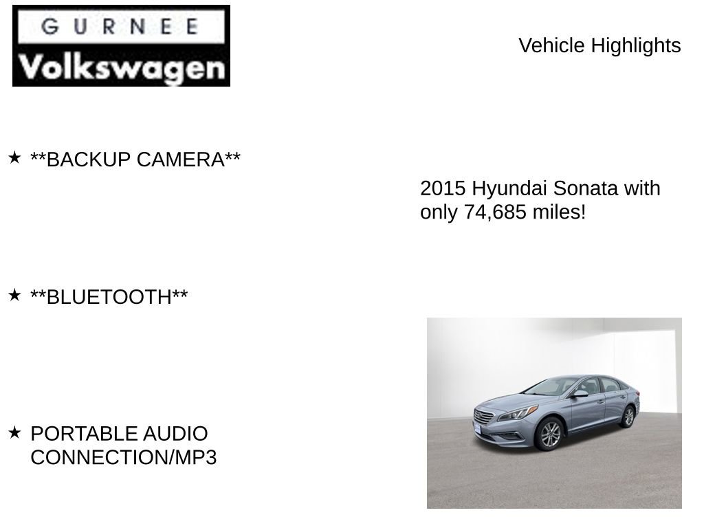 Used 2015 Hyundai Sonata SE w/ Option Group 09 image 7