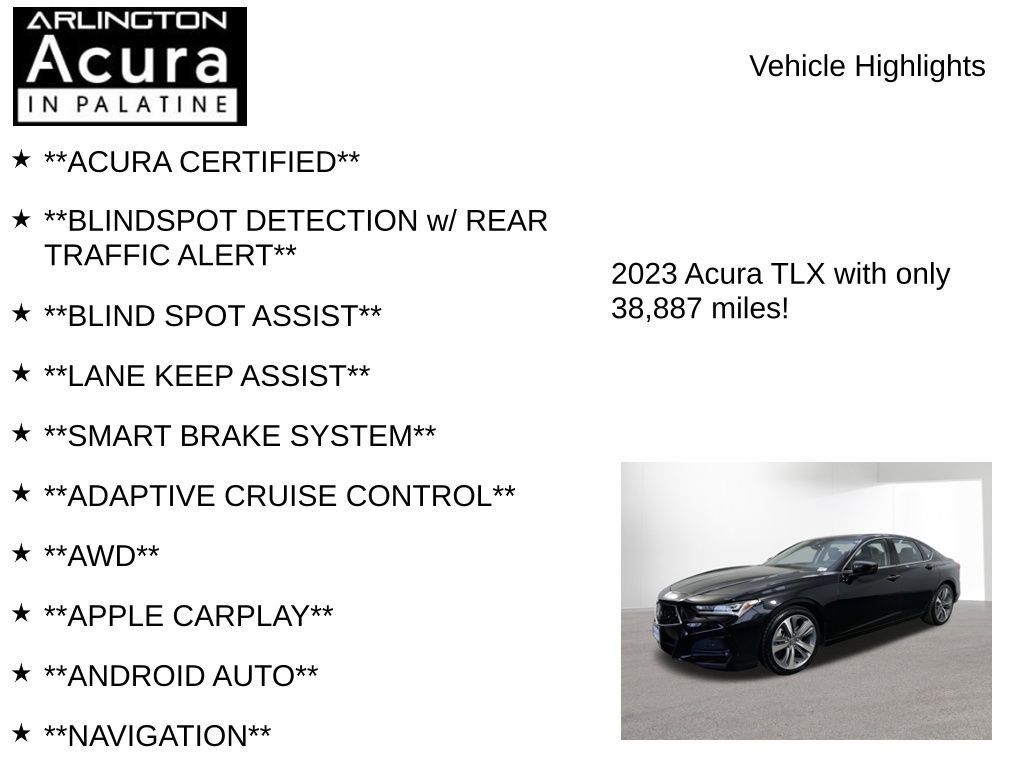Certified 2023 Acura TLX SH-AWD w/ Advance Package image 7