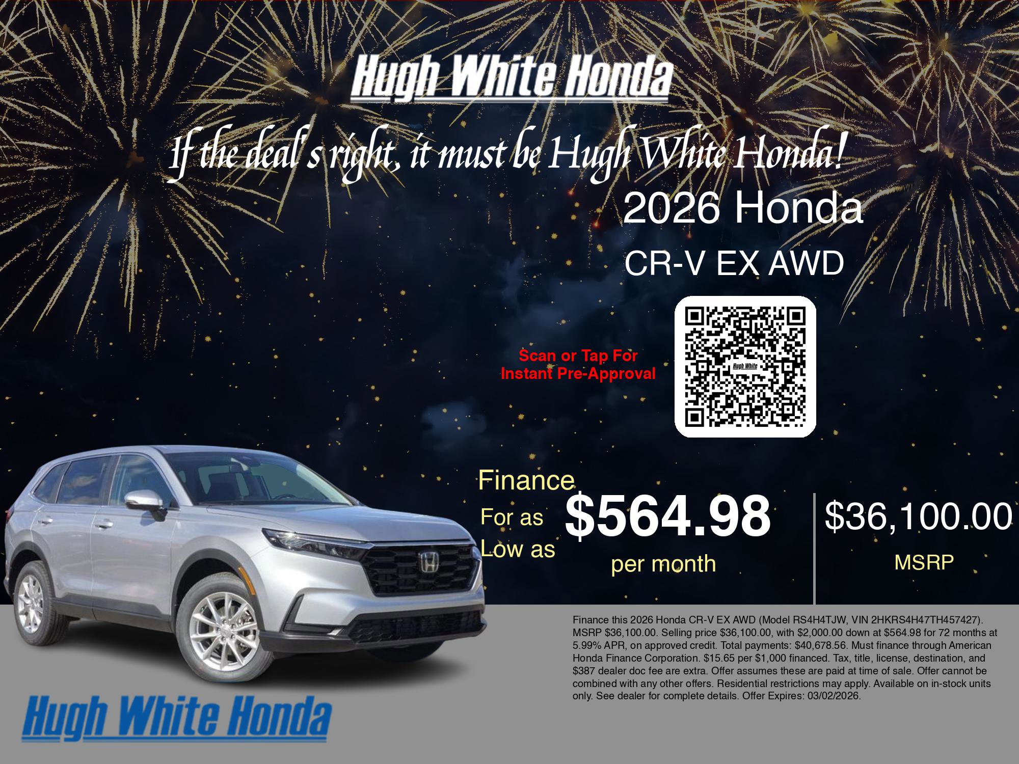 New 2026 Honda CR-V EX image 6