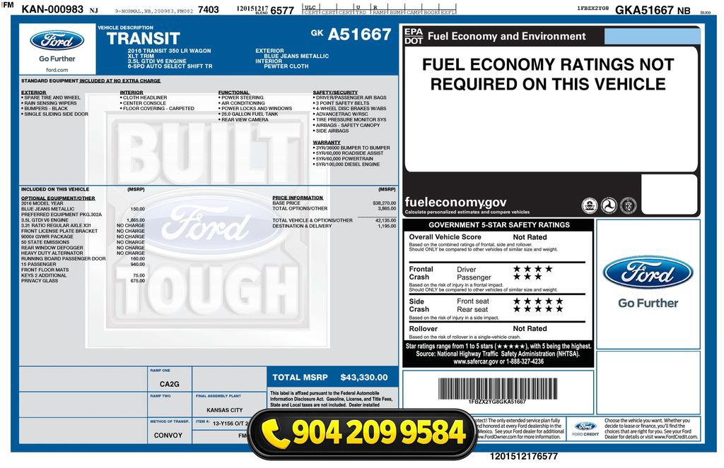 Used 2016 Ford Transit 350 XLT RWD image 4