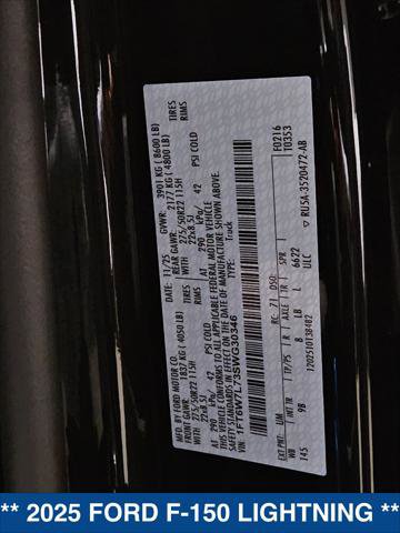 New 2025 Ford F150 Lightning Platinum image 22