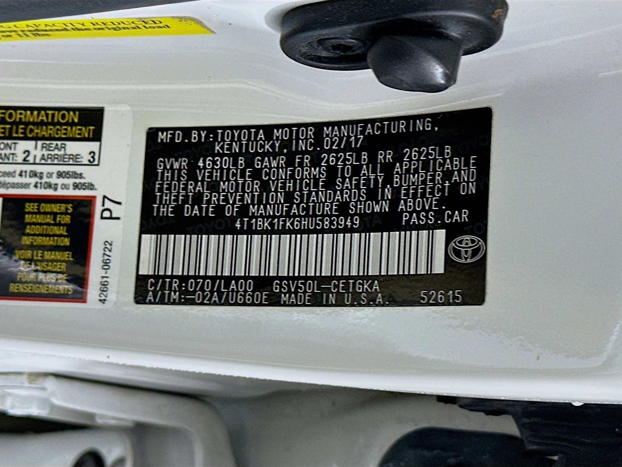 Used 2017 Toyota Camry XLE FWD image 12