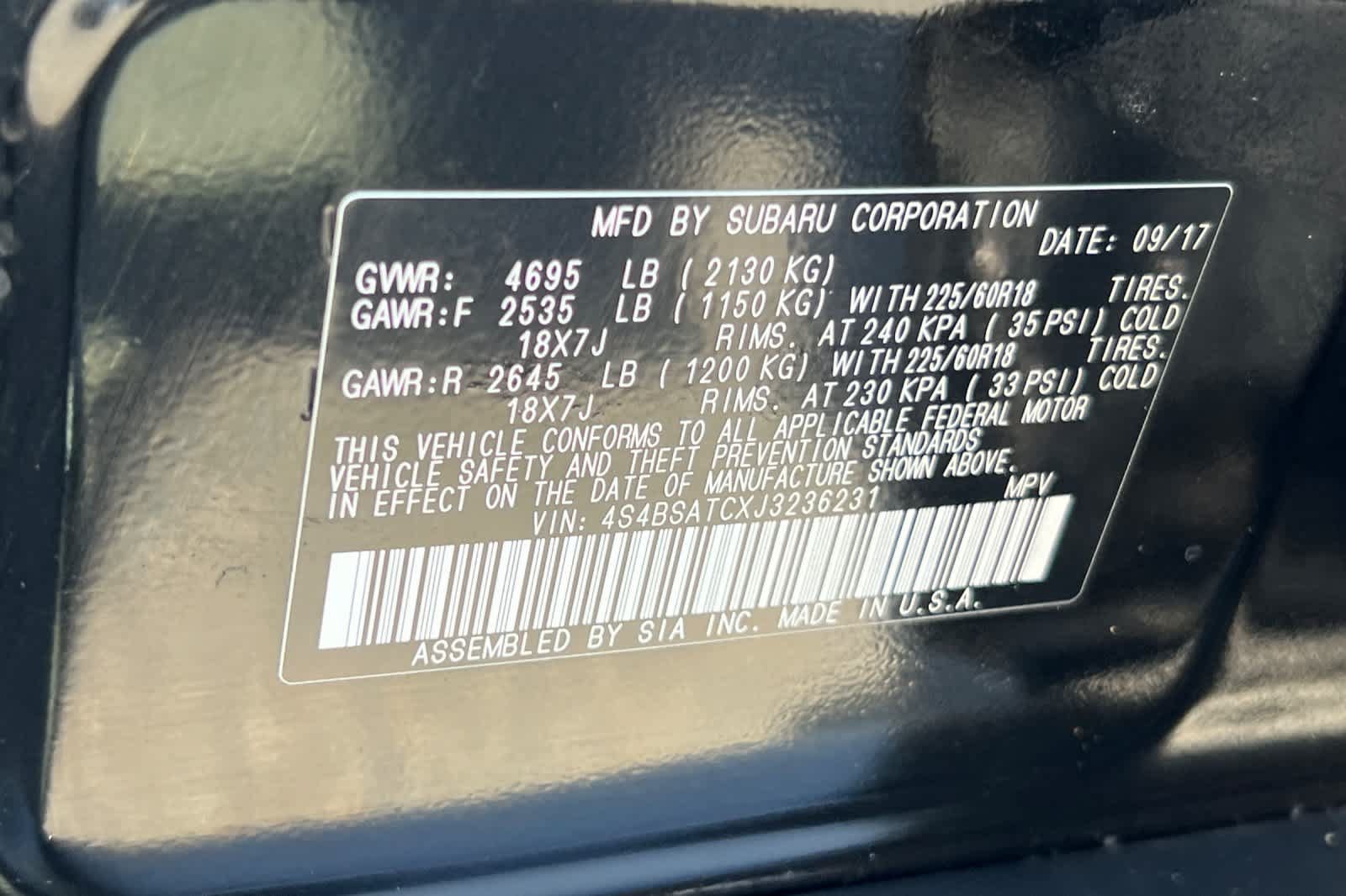Used 2018 Subaru Outback 2.5i Touring w/ Popular Package #3 AWD/4WD image 36