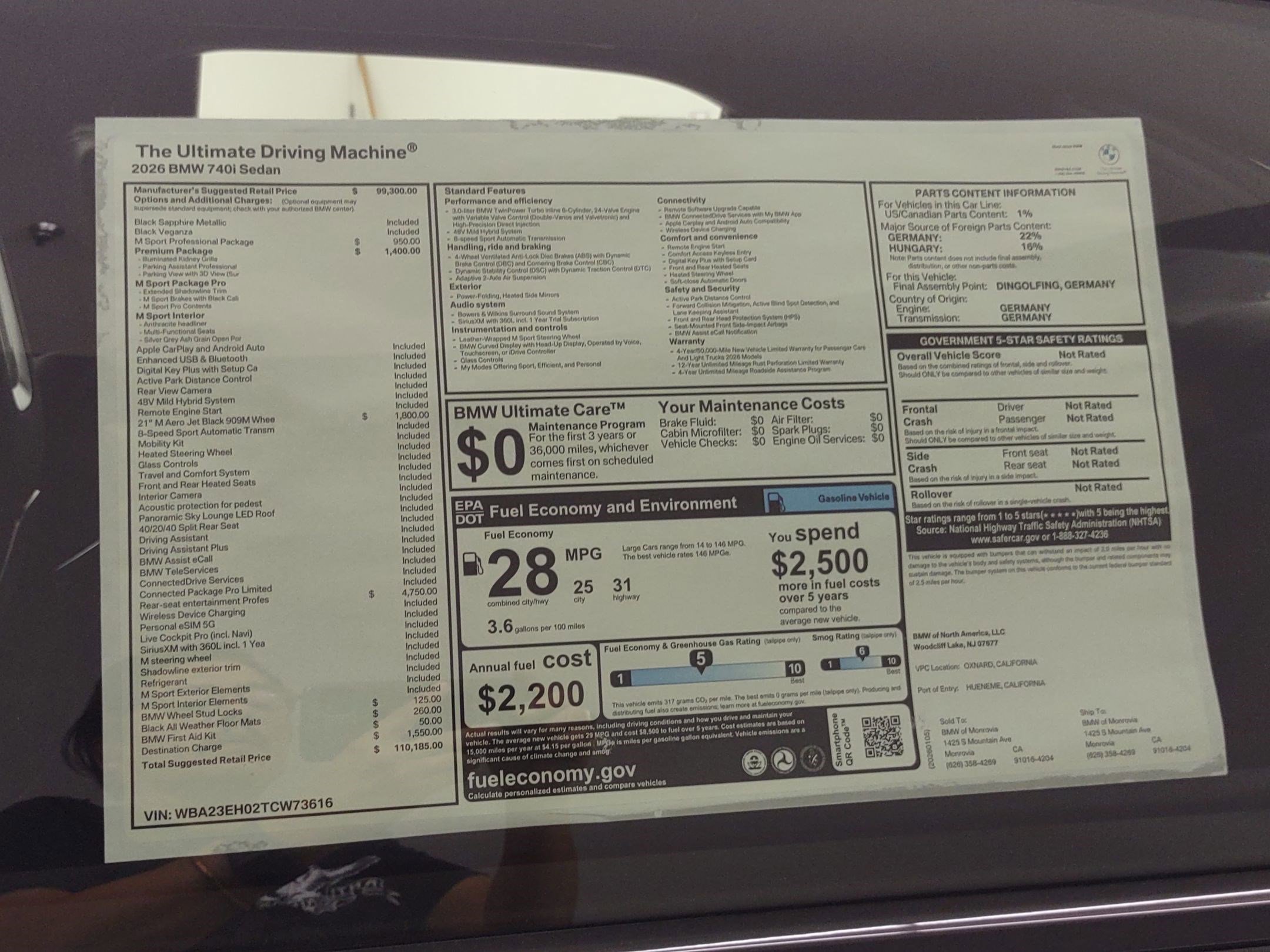 New 2026 BMW 740i w/ Premium Package image 30