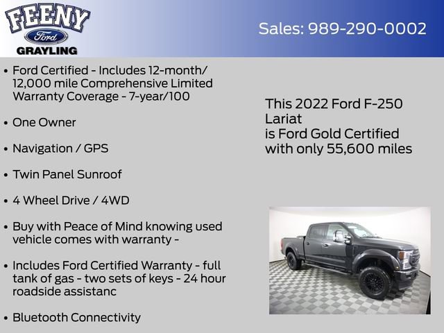 Used 2022 Ford F250 Lariat w/ Black Appearance Package image 5