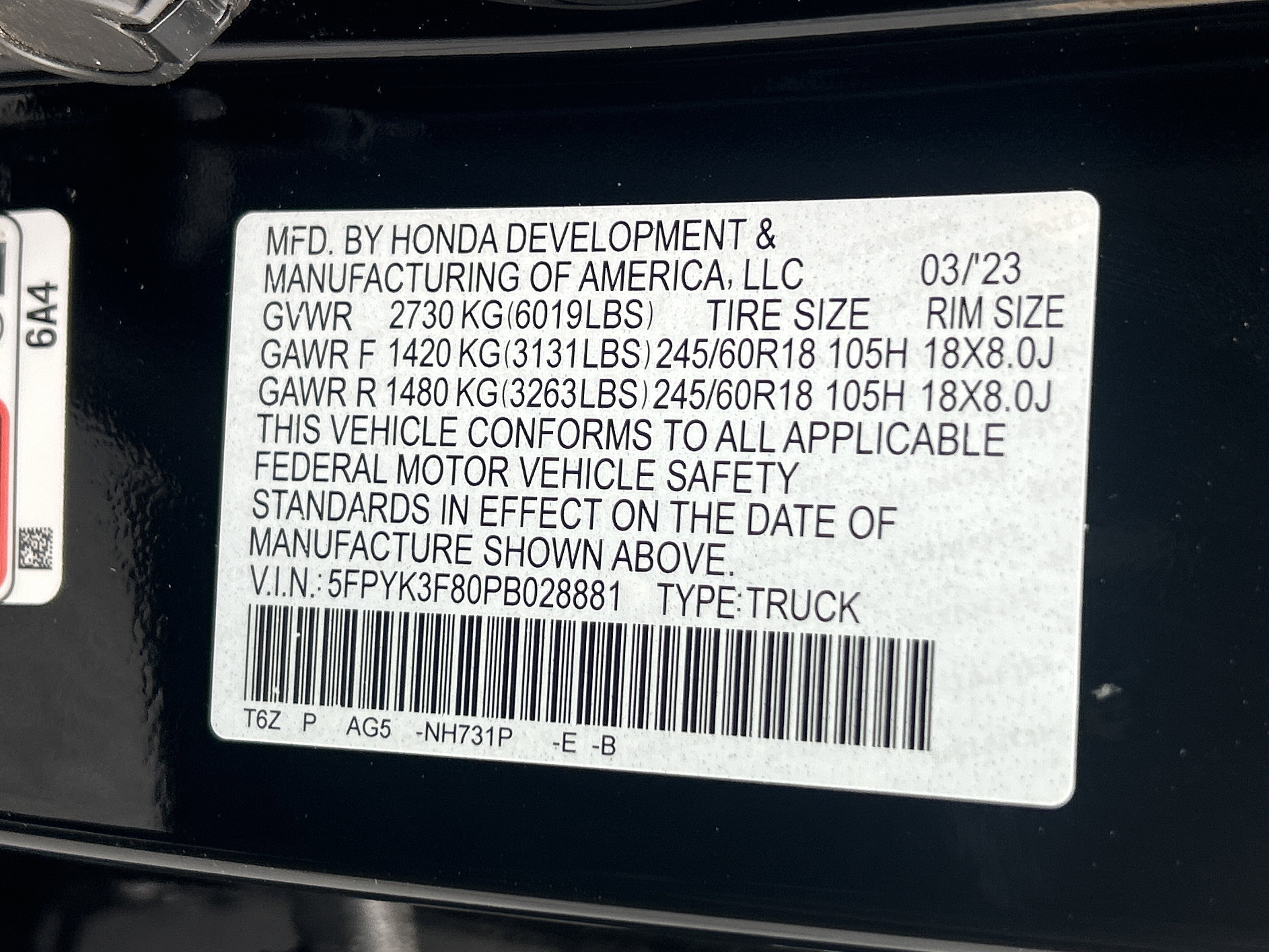 Certified 2023 Honda Ridgeline Black Edition image 36