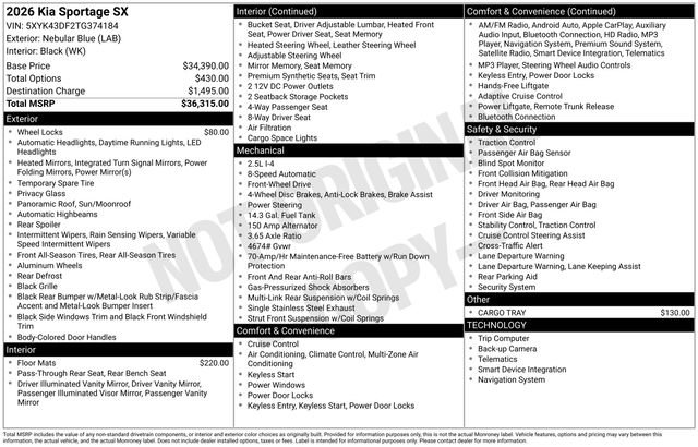 New 2026 Kia Sportage SX image 4