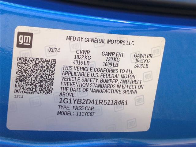 Used 2024 Chevrolet Corvette Stingray Preferred Cpe w/ Stealth Interior Trim Package image 21