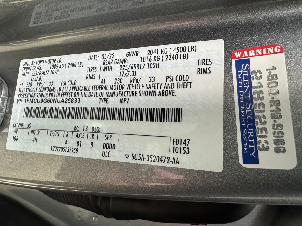 Certified 2022 Ford Escape SE w/ Convenience Package image 27