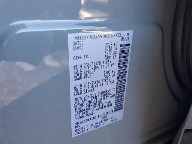 Certified 2024 Nissan Murano SV w/ SV Midnight Edition Package image 25