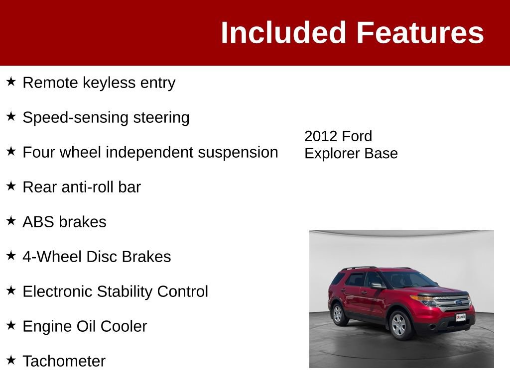 Used 2012 Ford Explorer FWD w/ Class III Trailer Tow Pkg image 4