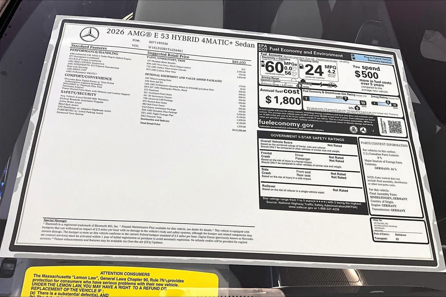 New 2026 Mercedes-Benz E 53 AMG e 4MATIC Sedan image 18