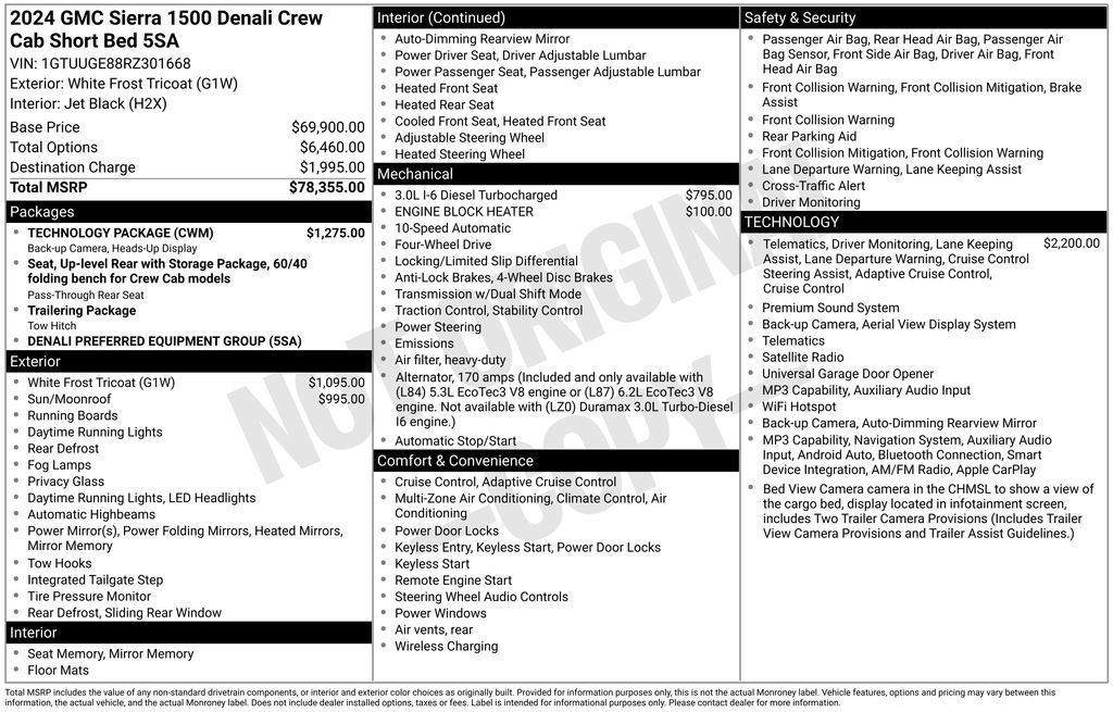 Used 2024 GMC Sierra 1500 Denali w/ Technology Package AWD/4WD image 5