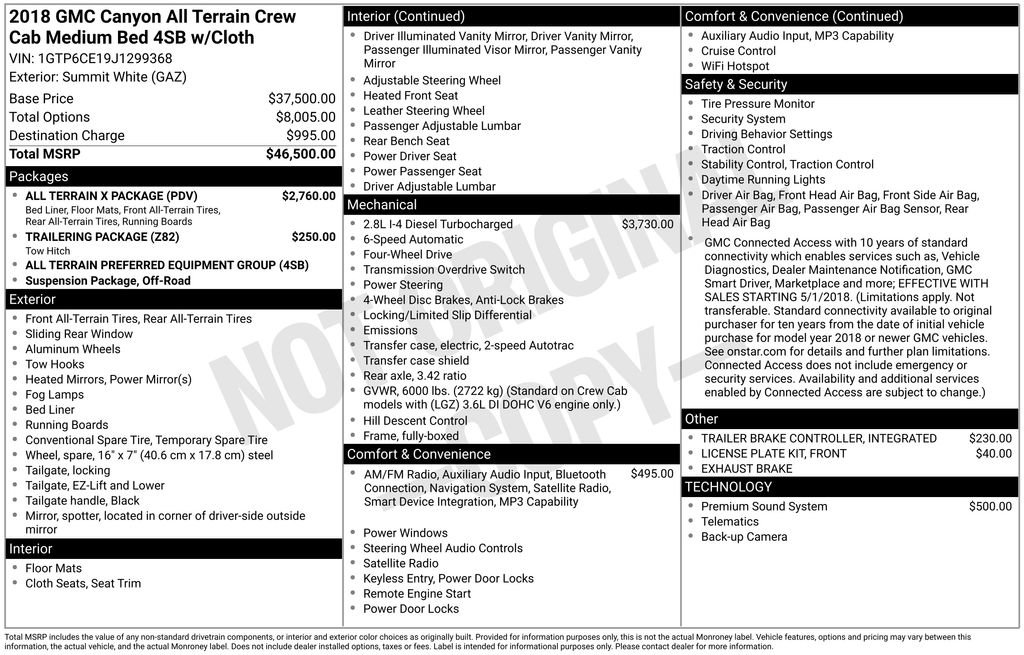Used 2018 GMC Canyon All Terrain w/ All Terrain X Package AWD/4WD image 27